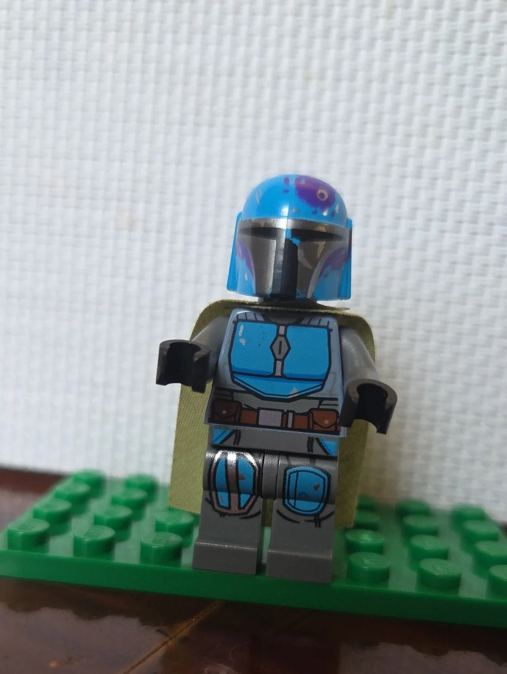 Blue Helmet Space Warrior Minifigure - Kids Toy